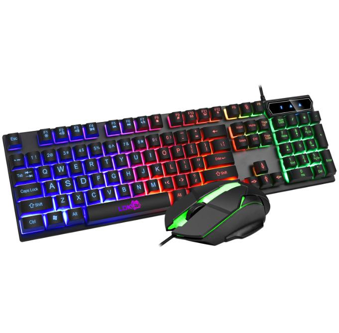 Redikai 832 USB Keyboard and Mouse Set - Luminous Gaming Kit with Colorful Backlight