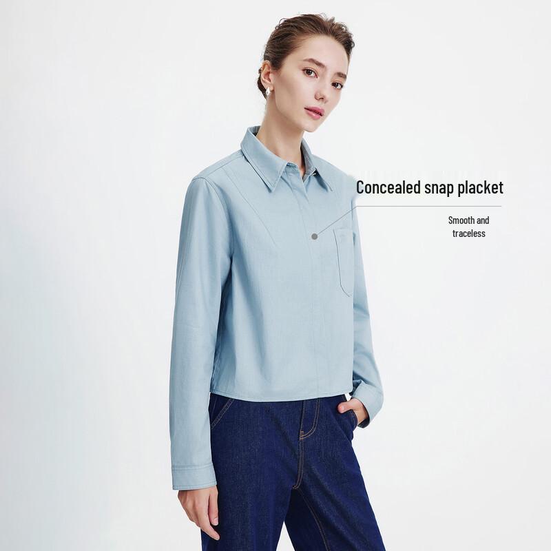 Navigare Women's 100% Cotton Loose Fit Long Sleeve Shirt