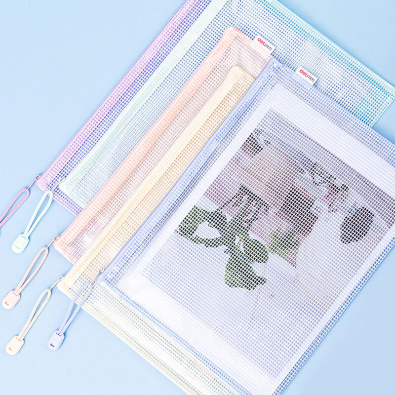 Пастельный многоцелевой сетчатый пенал на молнии A4 5 шт 5-piece set 2790₽