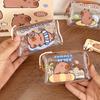 Cute Capybara Coin Storage Bag Transparent Coin Purses Cartoon Lovely Wallet Clear Bags