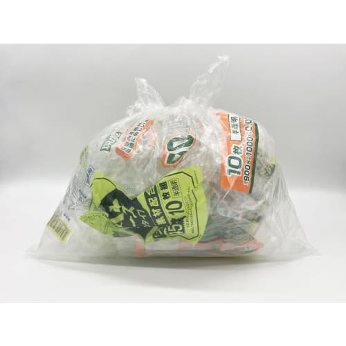Japax Clear Garbage Bags, 10L, 50cm x 40cm x 0.025mm Thick, Small, Smooth, for Indoor Use, Small Pails, 20-Count, P-103