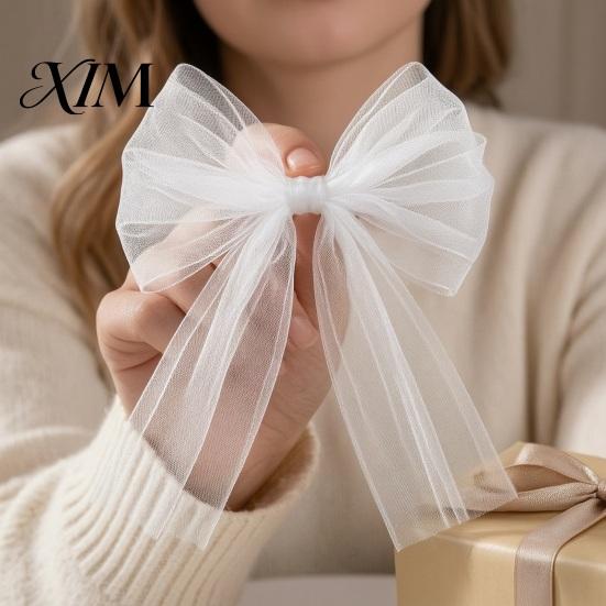 Romantic Bows for Easter Decorations Tulle Bow Christmas Tree Decoration, Pre-tied Gauze Mesh Versatile Fabric Festive Occasions Xmas Tree,