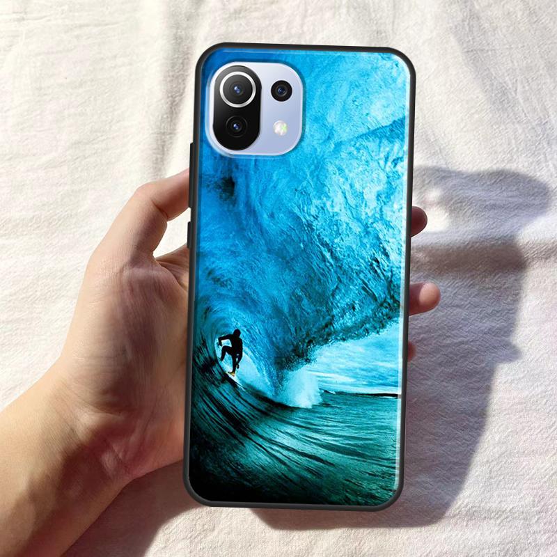 Surf Surfboard Case For POCO X5 X3 Pro F4 X4 GT F3 M5s F5 Pro Phone Shell For Xiaomi 12T 11T 12 13 Pro Lite