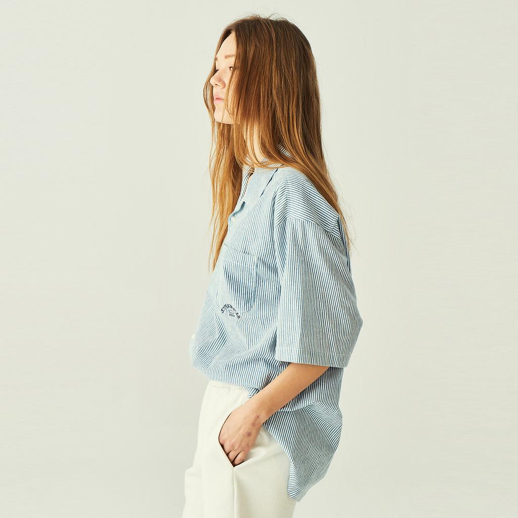 SPNK Open Collar Relaxed Shirt_Sky Blue
