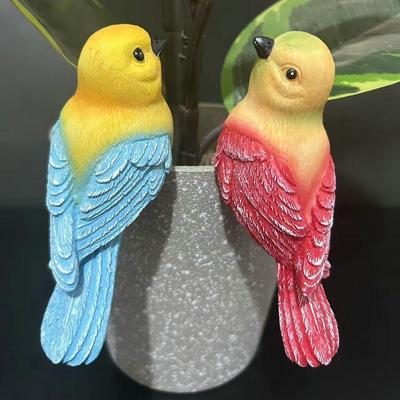 1/2PCS Simulation Parrot Ornament Decoration, Outdoor Courtyard Garden Resin Flowerpot, Landscape Resin Crafts Bird Enthusiasts