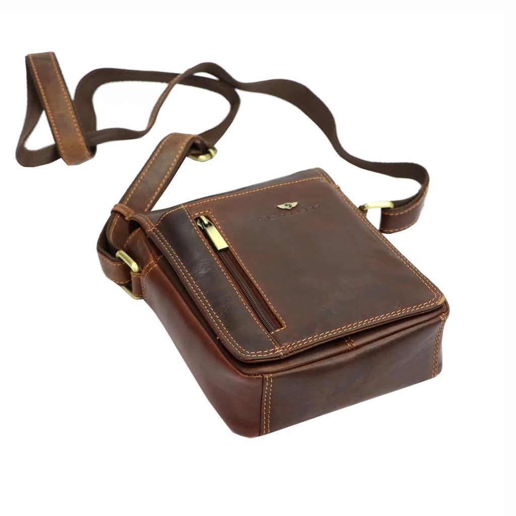 Men's Natural Leather Pouch Peterson PTN TB-7032-COM