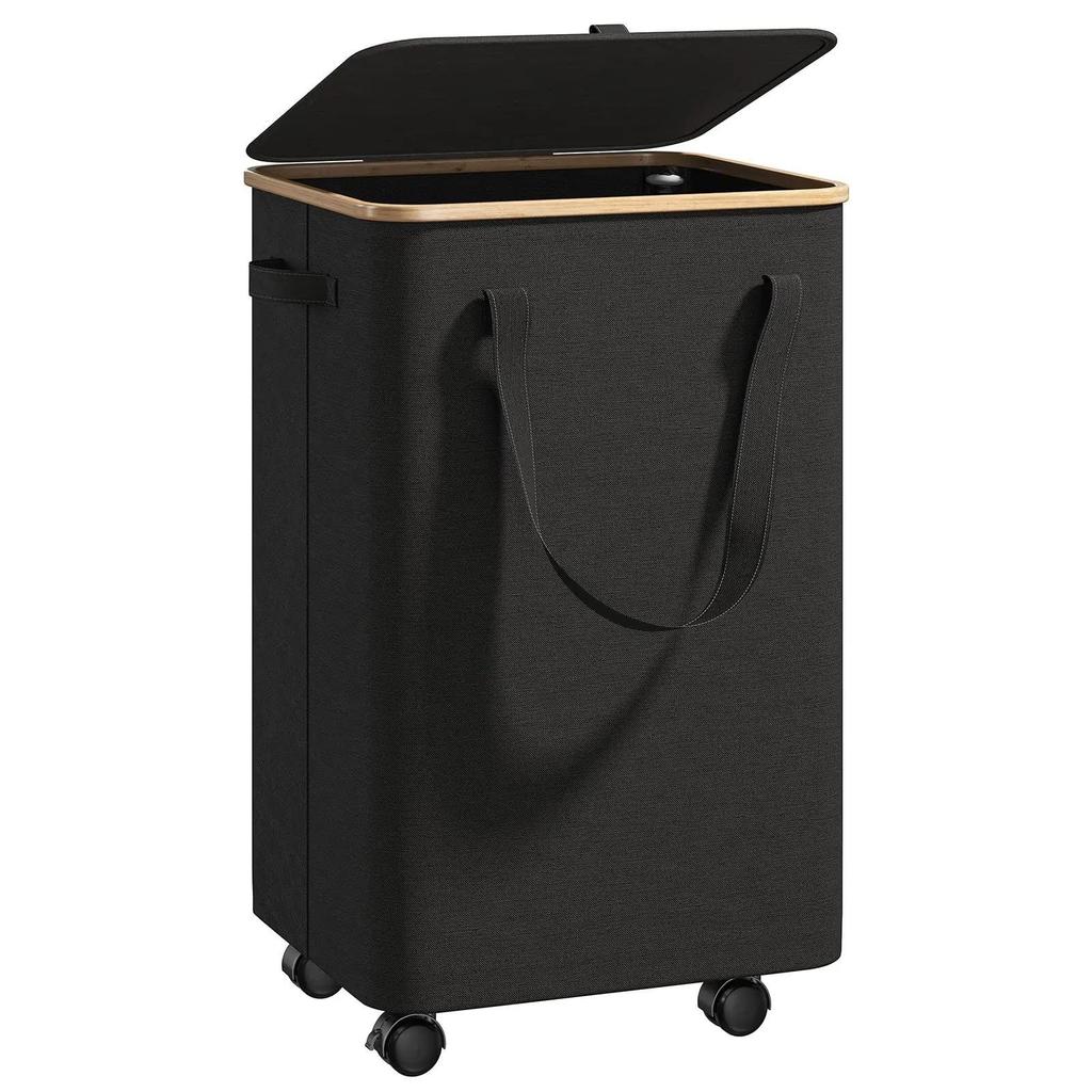 Cesta de Lavandería Plegable con Ruedas - Cesto de Gran Capacidad para Ropa y Artículos Varios