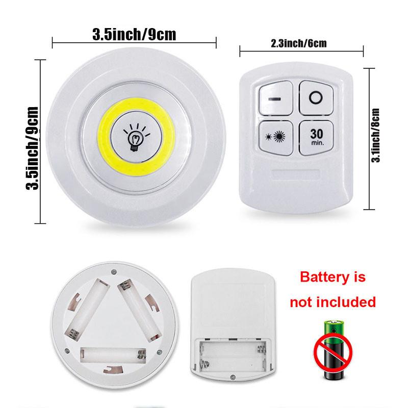 [Smart LED Lights] Smart Wireless LED Under-Cabinet Lights - COB Night Light With Remote Control - Perfect For Wardrobe, Kitchen & More