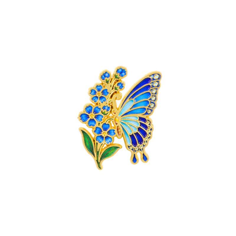 1/6Pcs Vintage Floral Butterfly Brooch Colorful Insect Enamel Pin Set For Coat Collar Lapel Pins Metal Badges Jewelry Gift