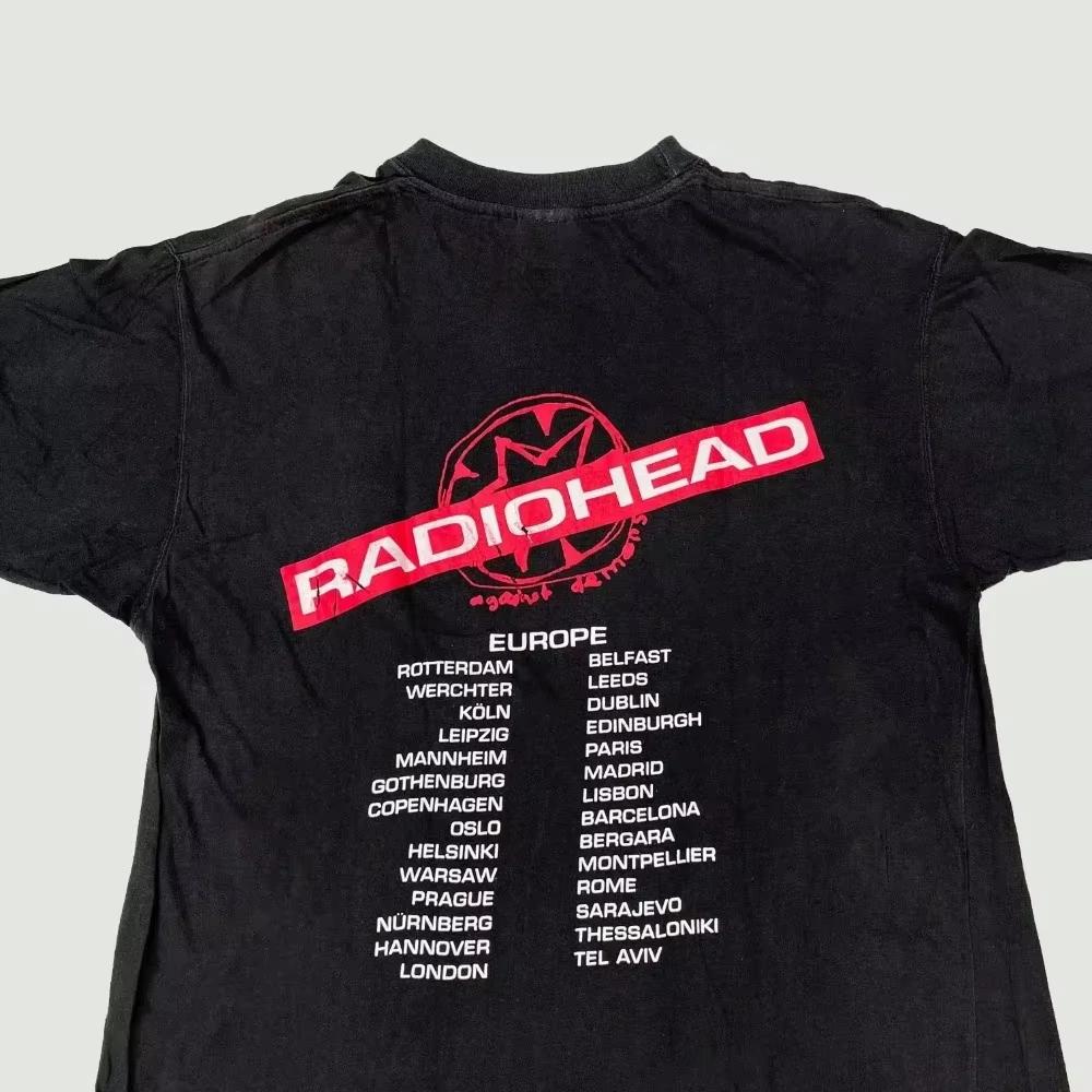 Radiohead Hip Hop Rock Band Street Fashion Classic Casual Crew Neck Oversized Pure Cotton Unisex Women And Men T-Shirt