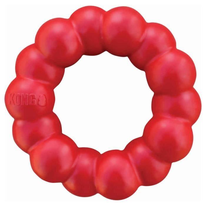 Jouet anneau ring - kong - s/m - caoutchouc - rouge - pour chien