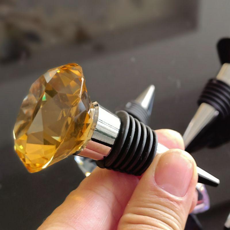 Wedding Favor Heart Wine Bottle Stopper Olive Oil Metal Cork Party Drink Bar Tool Twist Plug Accessories Crystal Wine Stopper