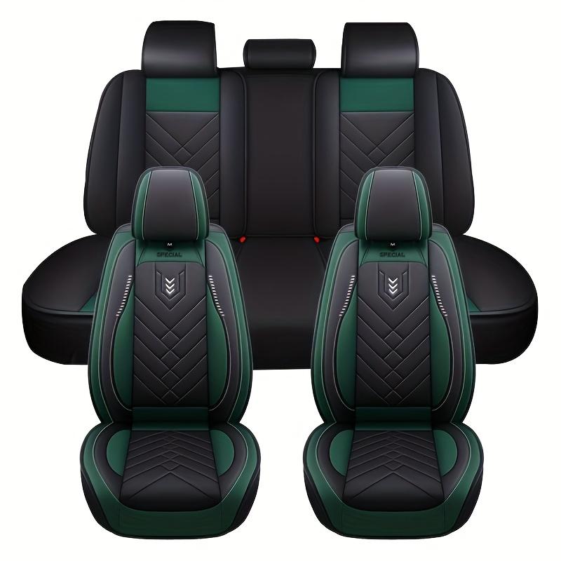 Full Set Car Seat Covers  Luxury Faux Leather Car Seat Covers, Universal Fit Full Coverage Protectors  Comfortable & Durable