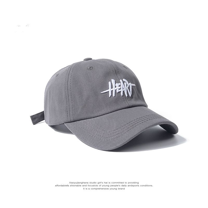 

New Arrival Retro Three-Dimensional Letters Embroidered Peaked Cap Female American Casual Soft Top Fashion Brand Baseball Cap Male Grey Adjustable