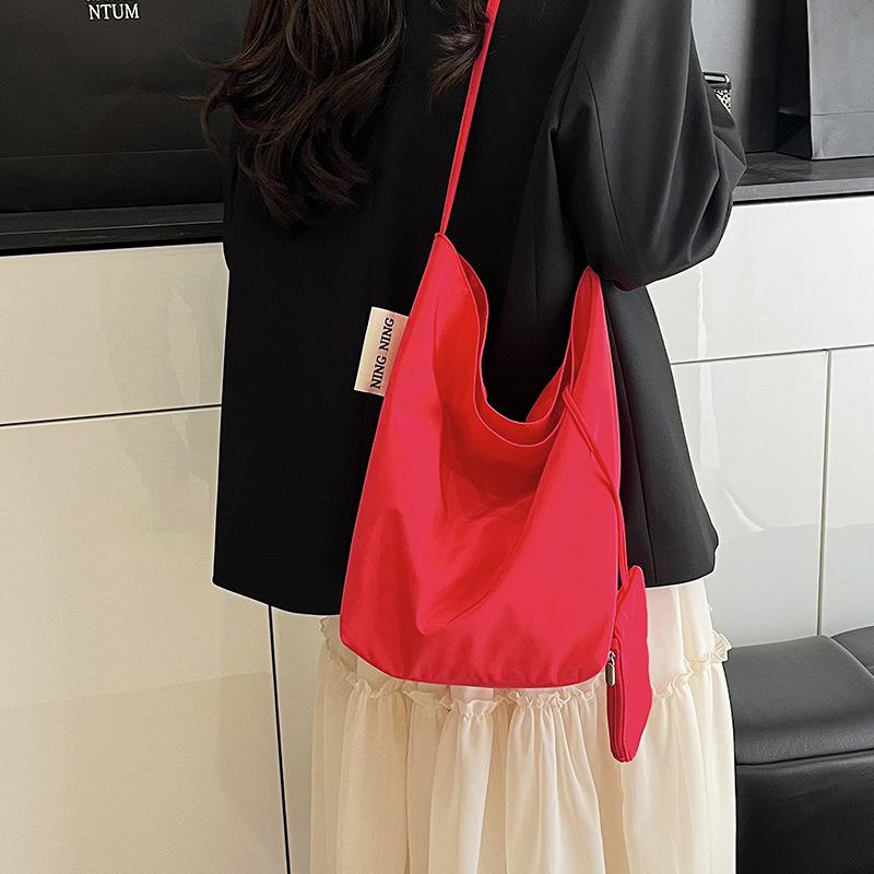 Bag Korean Lazy Wind Underarm Bag 2025 New Simple Nylon Bucket Bag Versatile Shoulder Bag