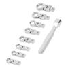 9Pcs Interchangeable Ratchet Wrench Chromium Vanadium Steel Box Wrench Set for Automotive