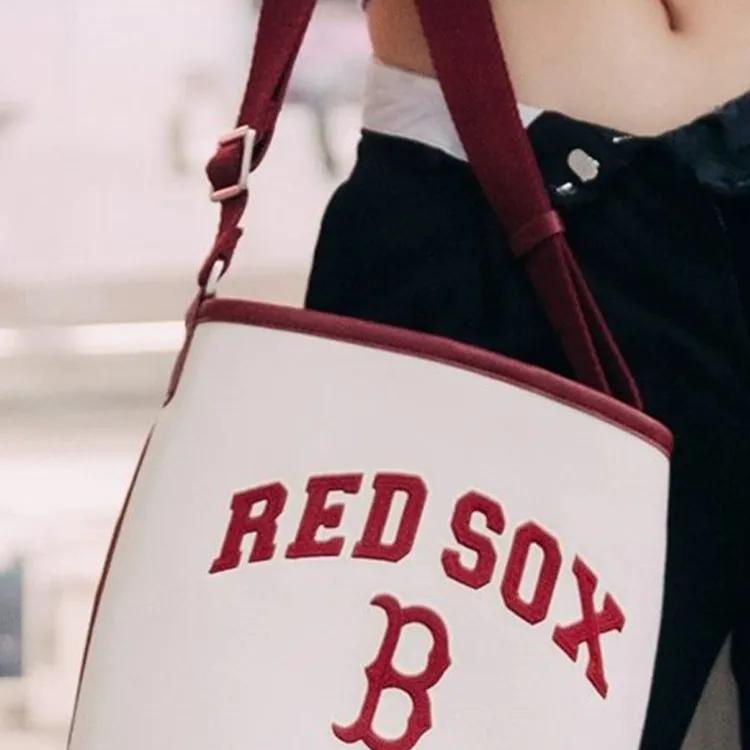 MLB Canvas Bucket Bags Crossbody Bag , Shoulder Bag Regular Unisex Red / White (Unisex) Crossbody Bags