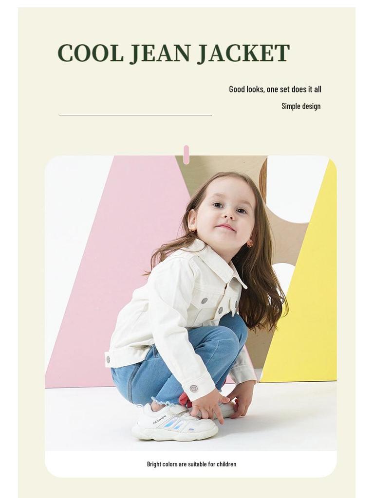 Children's Spring/Autumn Denim Jacket – Stylish Casual Wear for Boys and Girls