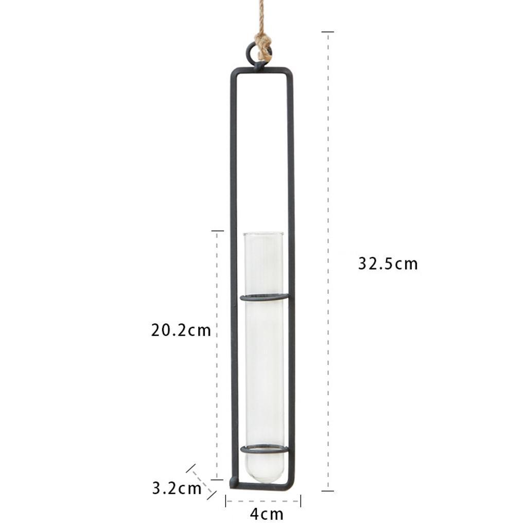 Clear Glass Test Tube Flower Vases Wall Hanging  Plant Terrarium Container