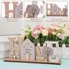 Wooden Stand Decoration Wooden Home Desktop Ornament with House Tree Rustic and Modern Home Decoration for Birthday Present