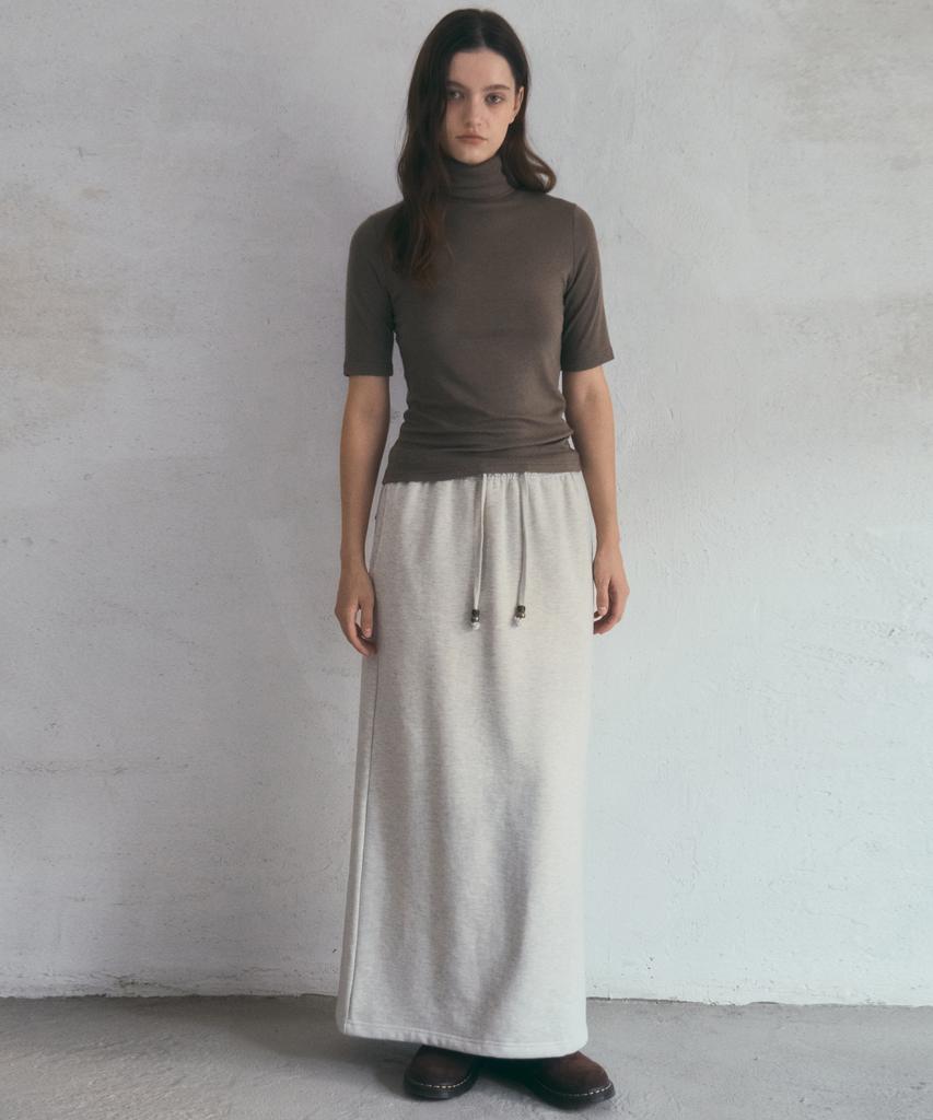 Aueonoseuteljia Cozy Henry Long Skirt_Oatmeal(O25-Sk21)