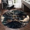 Custom Name Sherlock Holmes Printed Round Rug Carpet Chair Rug Area Rug Entryway Doormats,for Office Chair Living Room Bedroom Kitchen Room.