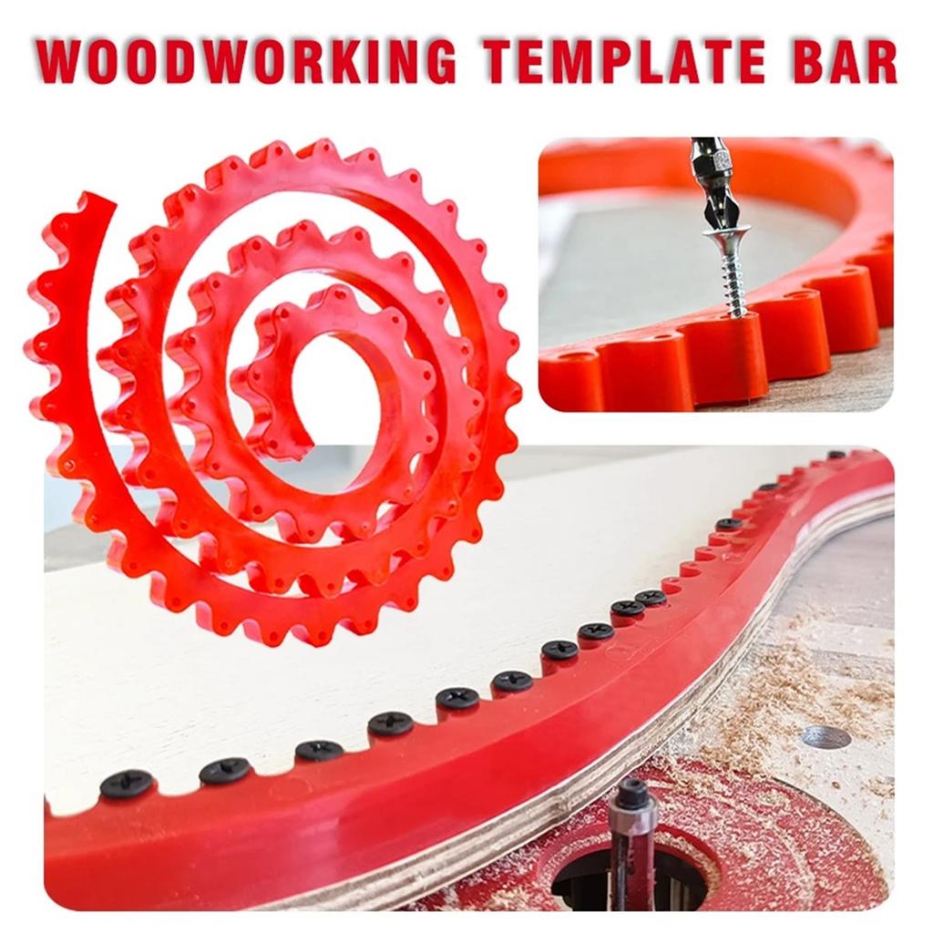 2M Adjustable Woodworking Gear Driven Profiling Strip Flexible Curve Template Tool