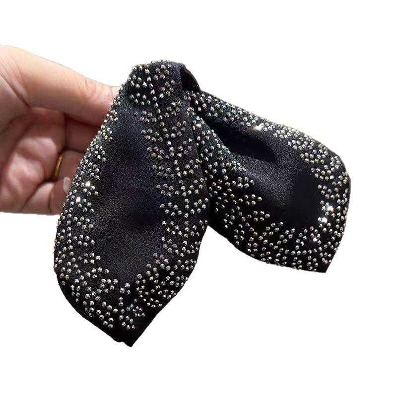Korean Wheat Ear Rhinestone Triangle Claw Clip for Thick Hair - High-End Hair Accessory