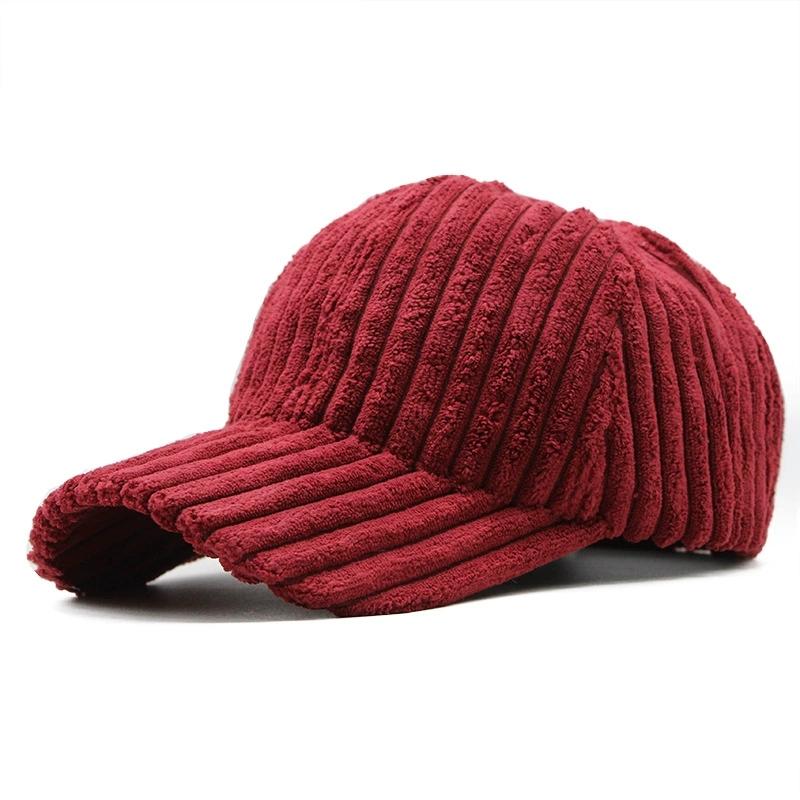 Men'S And Women'S Winter Korean Style Trendy Baseball Cap Warm Corduroy Fashionable Casual Couple'S Versatile Peaked Cap