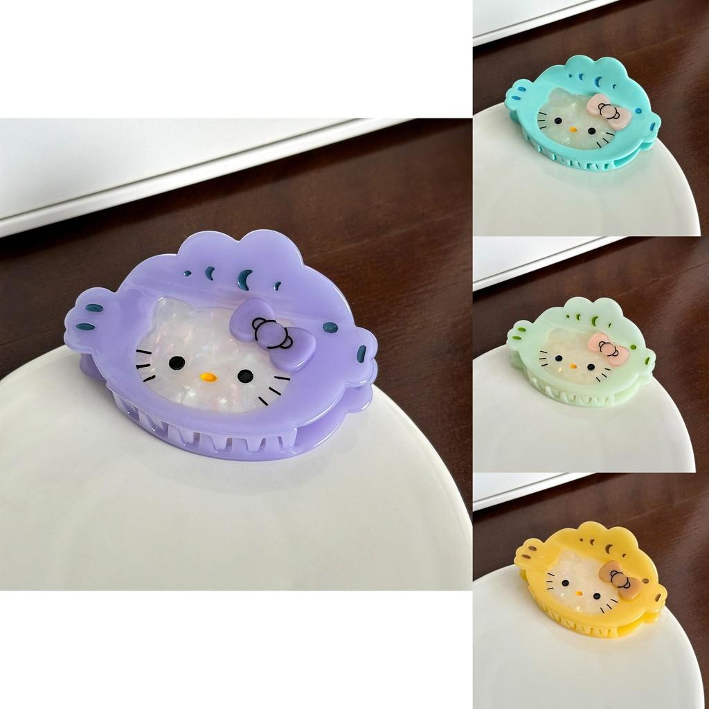 Cat Cartoon Lovely Hair Claw Clip In Soft Pastel Colors Perfect For Hairdos Chic