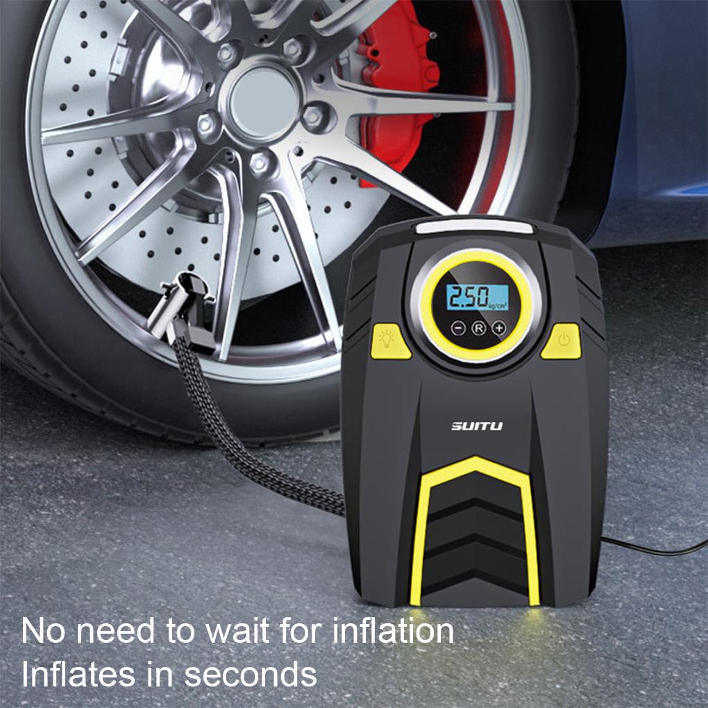 Portable Automobile Air Compressor Digital Tire Inflation Pump LED Lamp Tire Compression Pump Compressor For Car Motorcy