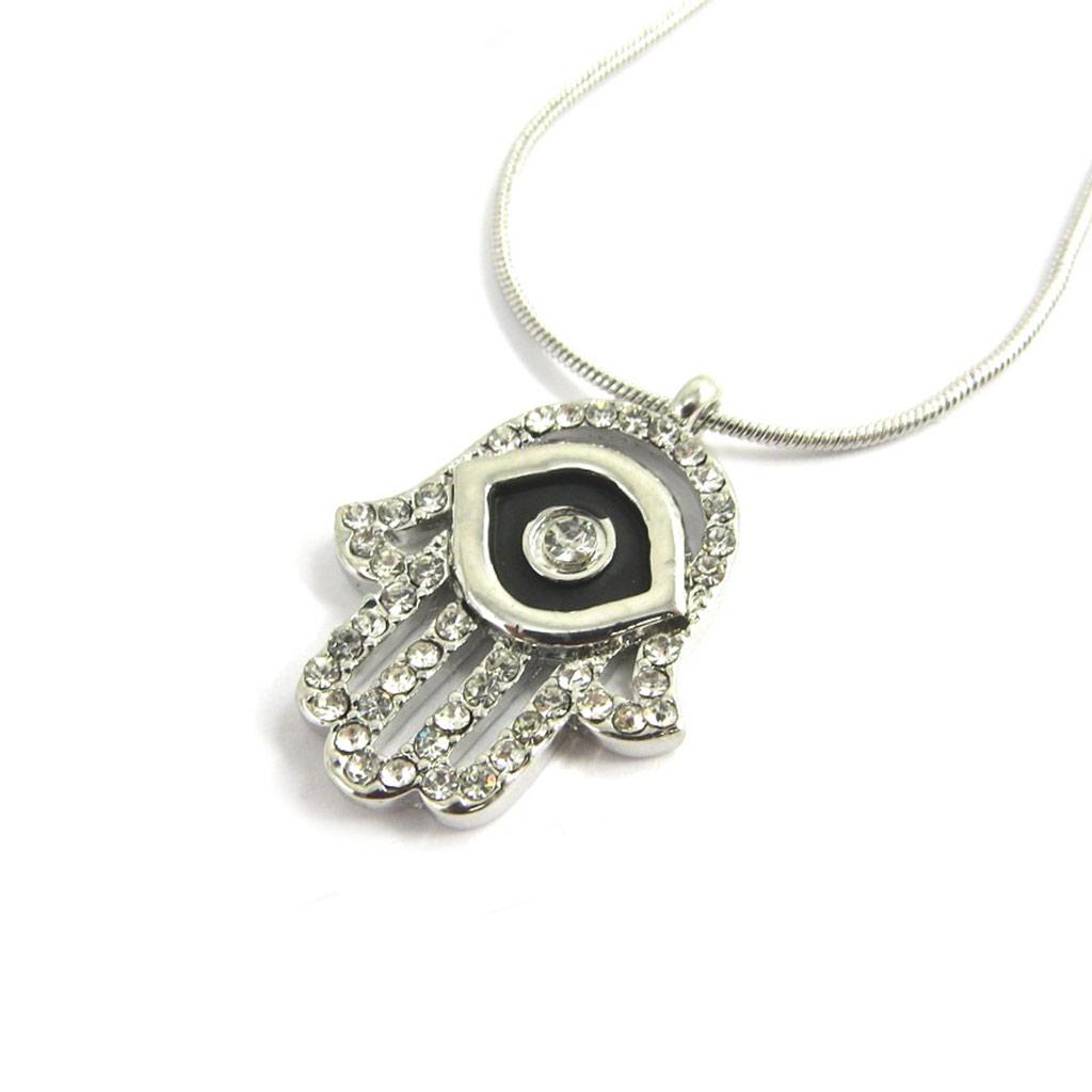 Les Trésors De Lily [M1976] - Collier créateur 'Fatma' blanc noir argenté