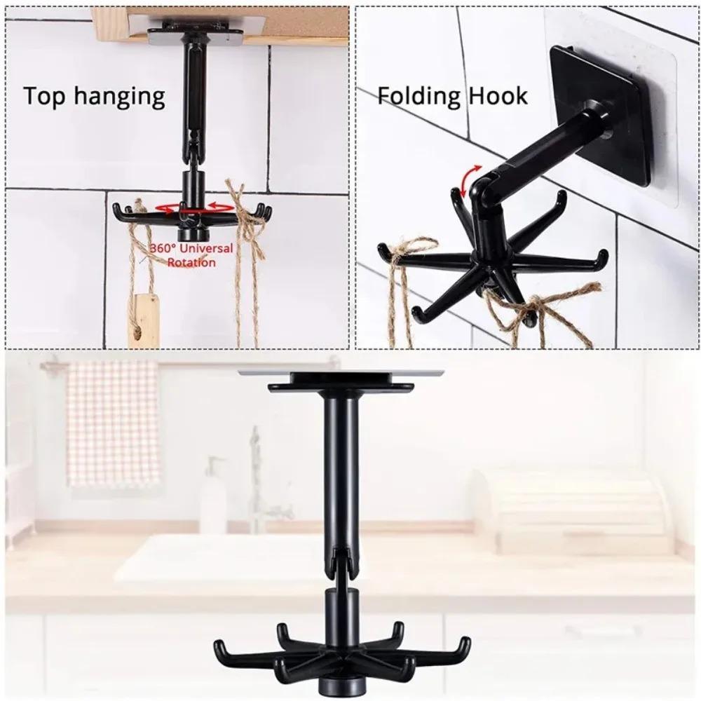 Kitchen Utensil Storage Hooks Suitable for Kitchen Items Wall Hooks Hat Hook Bathroom Gadgets Sticky Accessories Crochet Mural