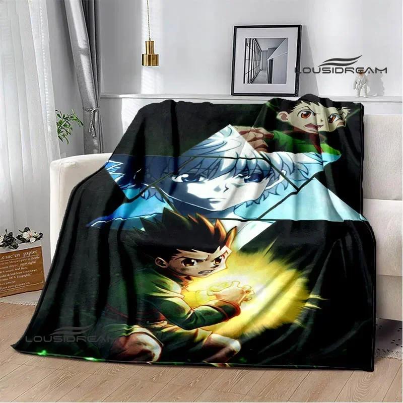 HUNTER×HUNTER Cartoon Printed blankets Picnic blanket Flange Warm blanket Home travel blankets bed linings birthday gift