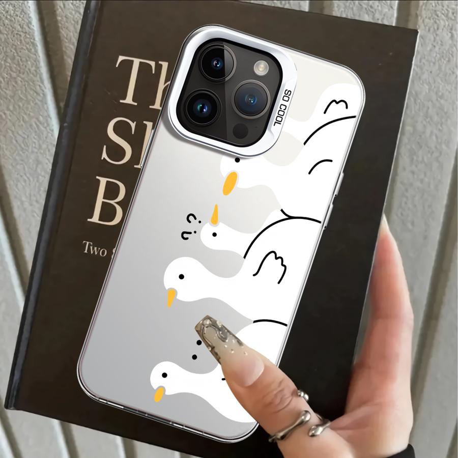 Case for iPhone 17 Pro Max XS 15 Plus 13 Pro 16 12 Air 14 11 XR Back Phone Cover Cute Duck