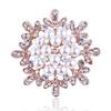 Lanhao Hot-Selling Pearl Swan Rhinestone Flower Brooch - Japanese & Korean Fashion Accessories for Women