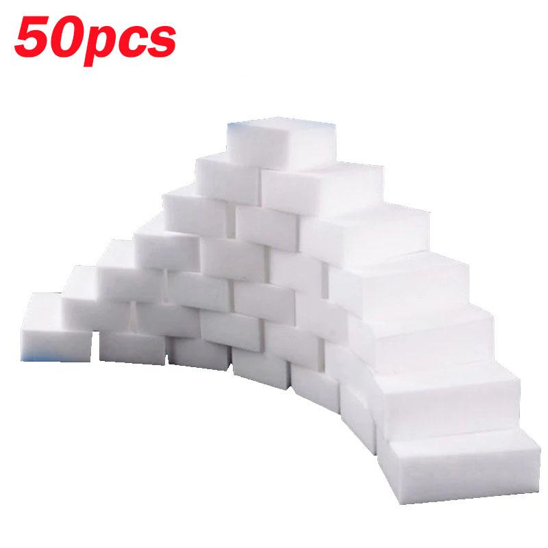 100ks/Lot Kouzelná houbička Guma Bílá Melaminová houbička na mytí nádobí Kuchyň Koupelna Kancelář Čistič Čisticí nástroje 100*60*20mm