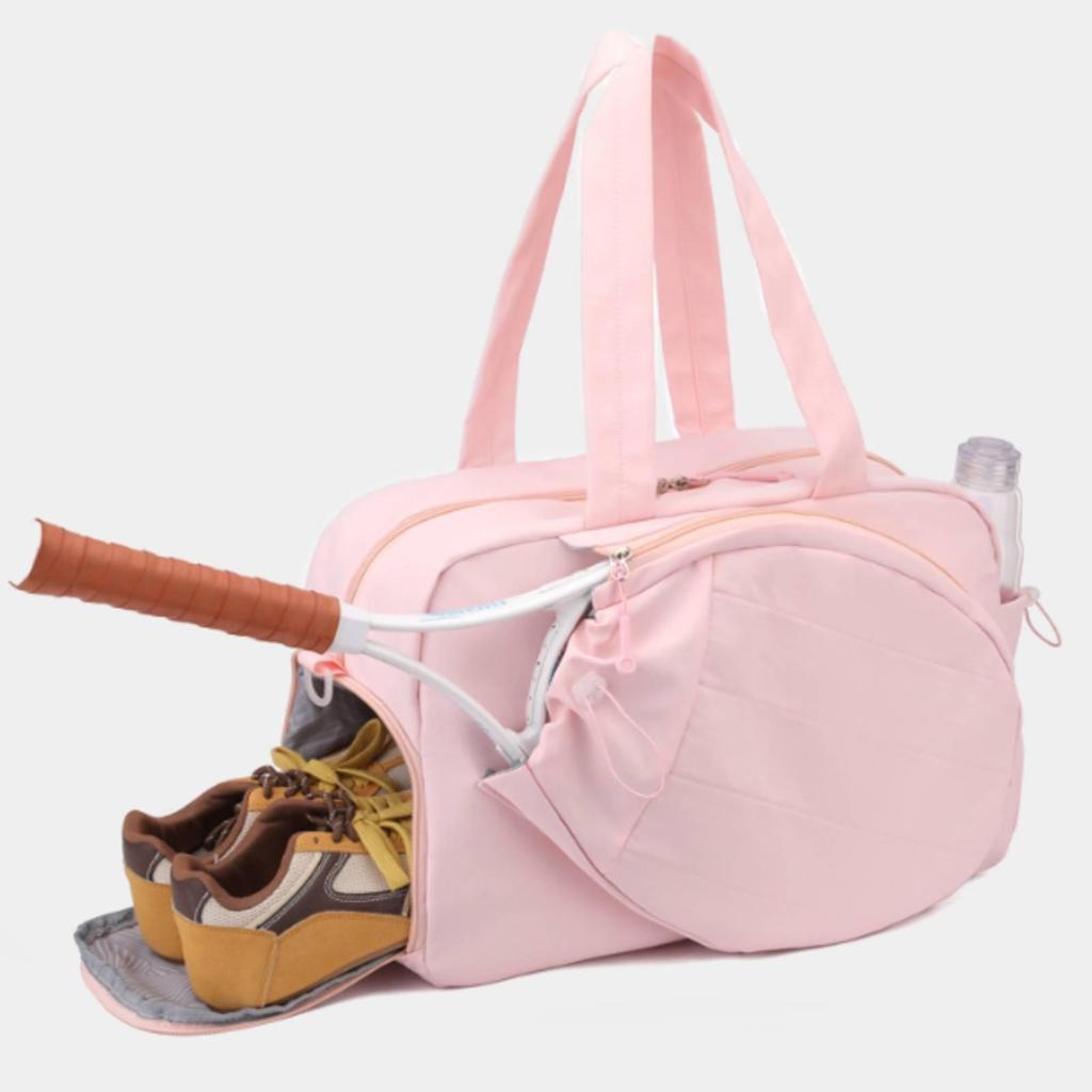 Versatile Sports Bag with Racket Compartment Spacious Dry-Wet Separation