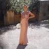 2024 Spring/Summer European & American Women's V-neck Satin Fishtail Evening Gown
