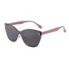 New frameless design sunglasses fashion cat eye sunglasses women's high-end sense large frame sunglasses men's trend