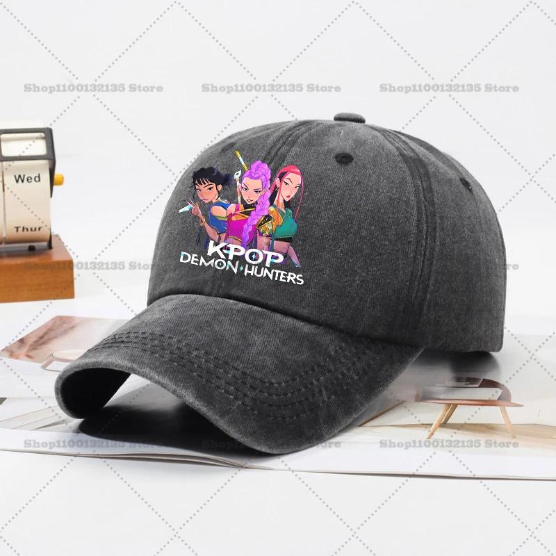 Kpop Demon Hunteres Baseball Cap for Girls Boys Summer Adjustable Sun Hat Anime Cute Retro Sunbonnet Adult Women Headgear Gift
