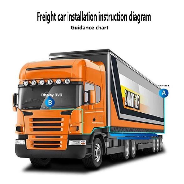 HD car reversing camera car 12-24V bus night vision waterproof reversing camera monitoring waterproof sunscreen CCD