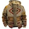 New Hooded Sweater Ethnic Style 3D Printing Casual Youth Trend Hooded Zipper Sweater