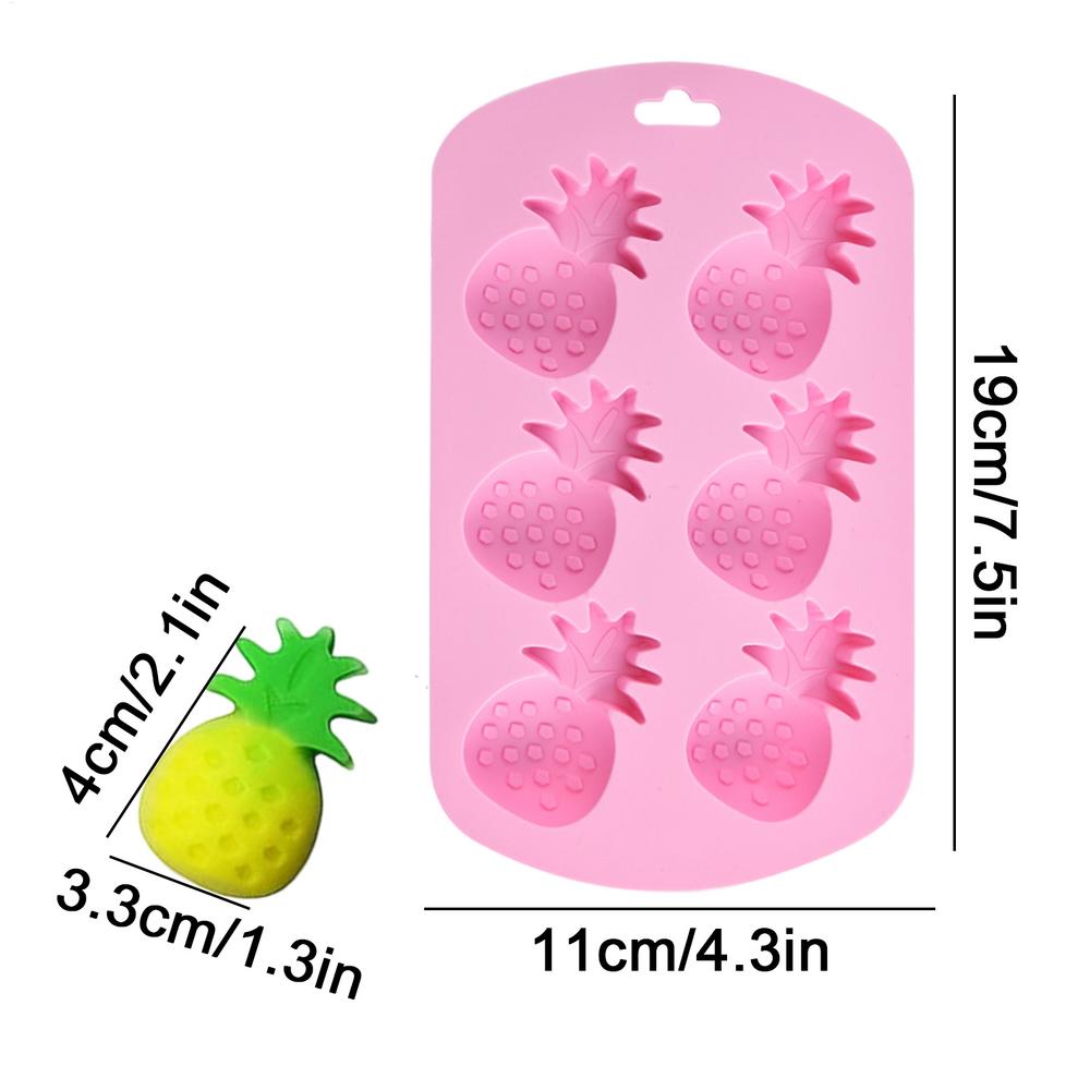 

6-Cavity Fruit Shaped Silicone Candy Mold Non-Stick Reusable Chocolate Molds for Baking, Party Holiday Treats, Adults Kids