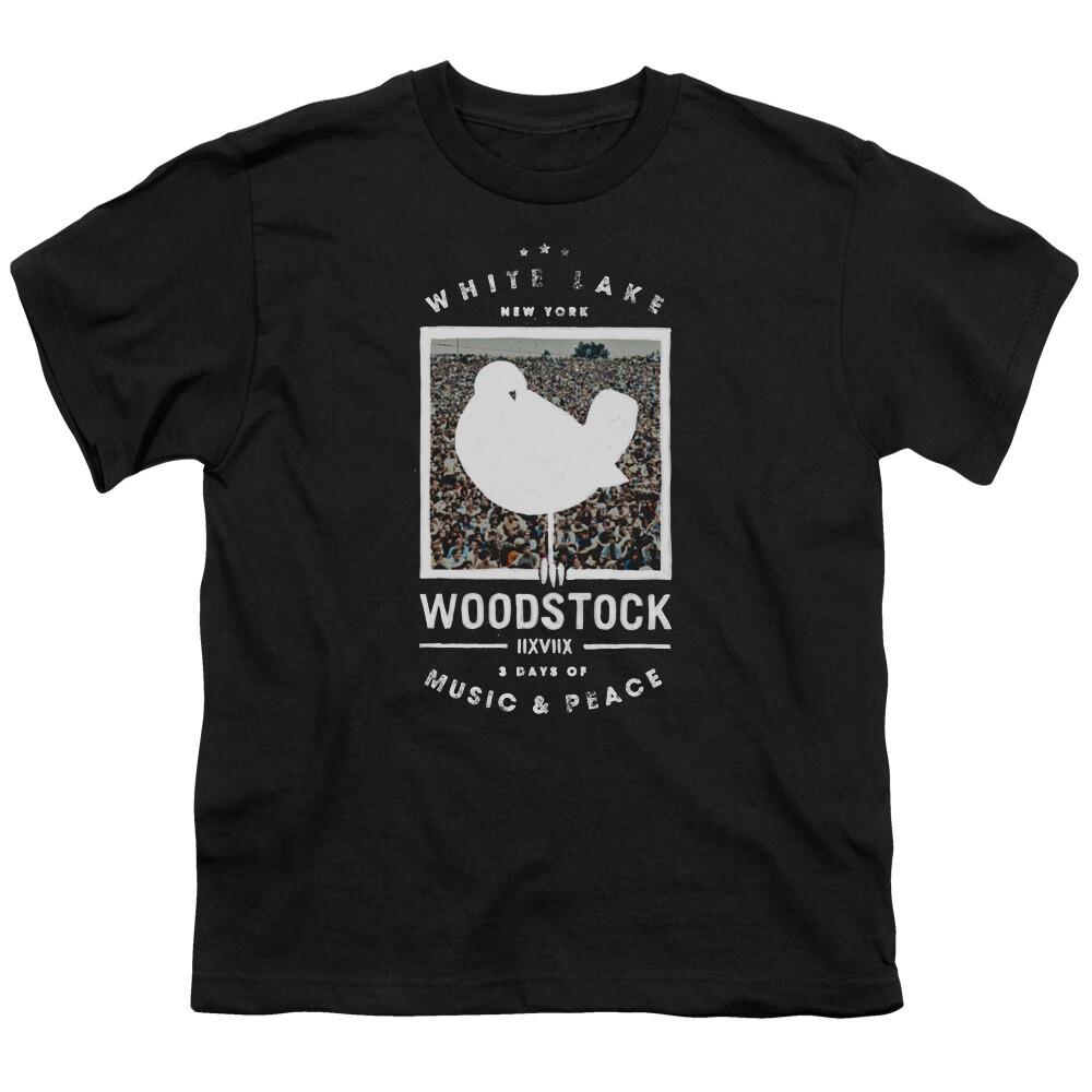 

26 Woodstock Birds Eye View Kids Youth T Shirt Licensed Music Rock Band Tee Black Unisex T-Shirt M