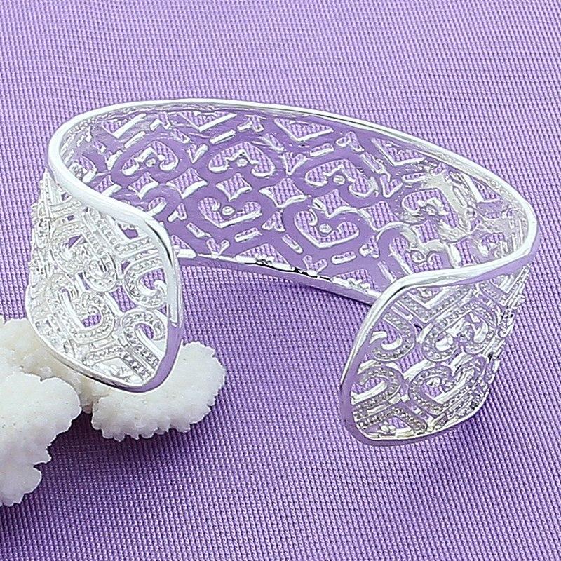 Versilbertes Armband S925 Silber Armband Hochzeitsarmband Silberschmuck Armband Set Offenes Armband Silber