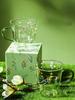 400ml Vintage Floral Glass Mug with Handle, Heat-Resistant Borosilicate Coffee Cup, Korean Style Drinkware for Tea, Latte, Juice