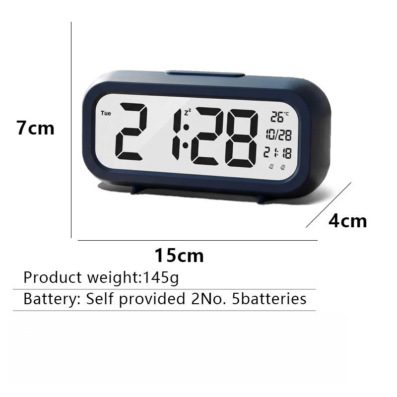 Minimalist LCD Digital Alarm Clock for Kids & Students, Smart Bedroom Desk Electronic Clock, Study Timer