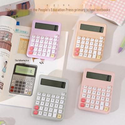 People's Education 10-Digit Synchronous Calculator In Dopamine Color – Multifunctional Office Tool for Elementary Students