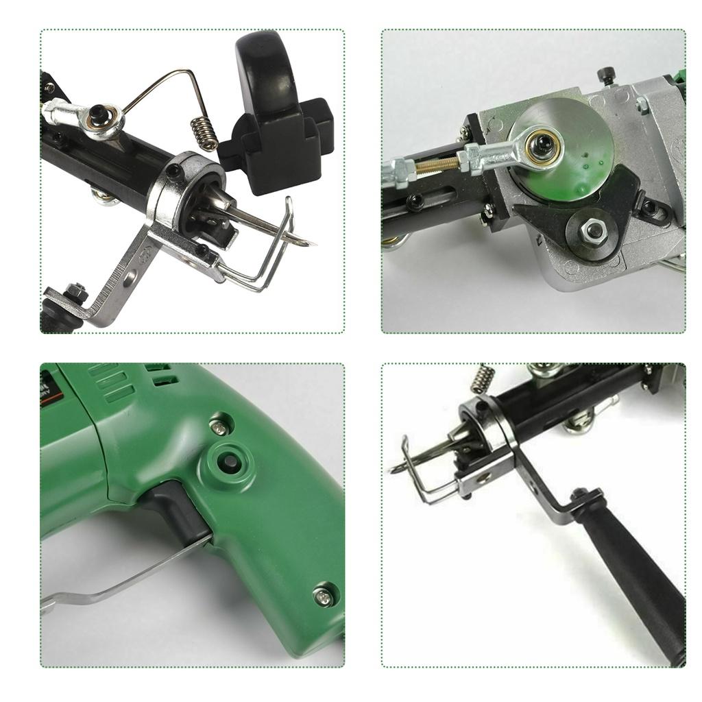 240w Cut Pile & Loop Electric Hand Rug Tufting Guns Carpet Weaving Machine 9-18m 2-in-1 220V
